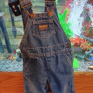 Vintage OshKosh B'Gosh Vestbak Denim Overalls Size 12 mo USA ADORABLE!